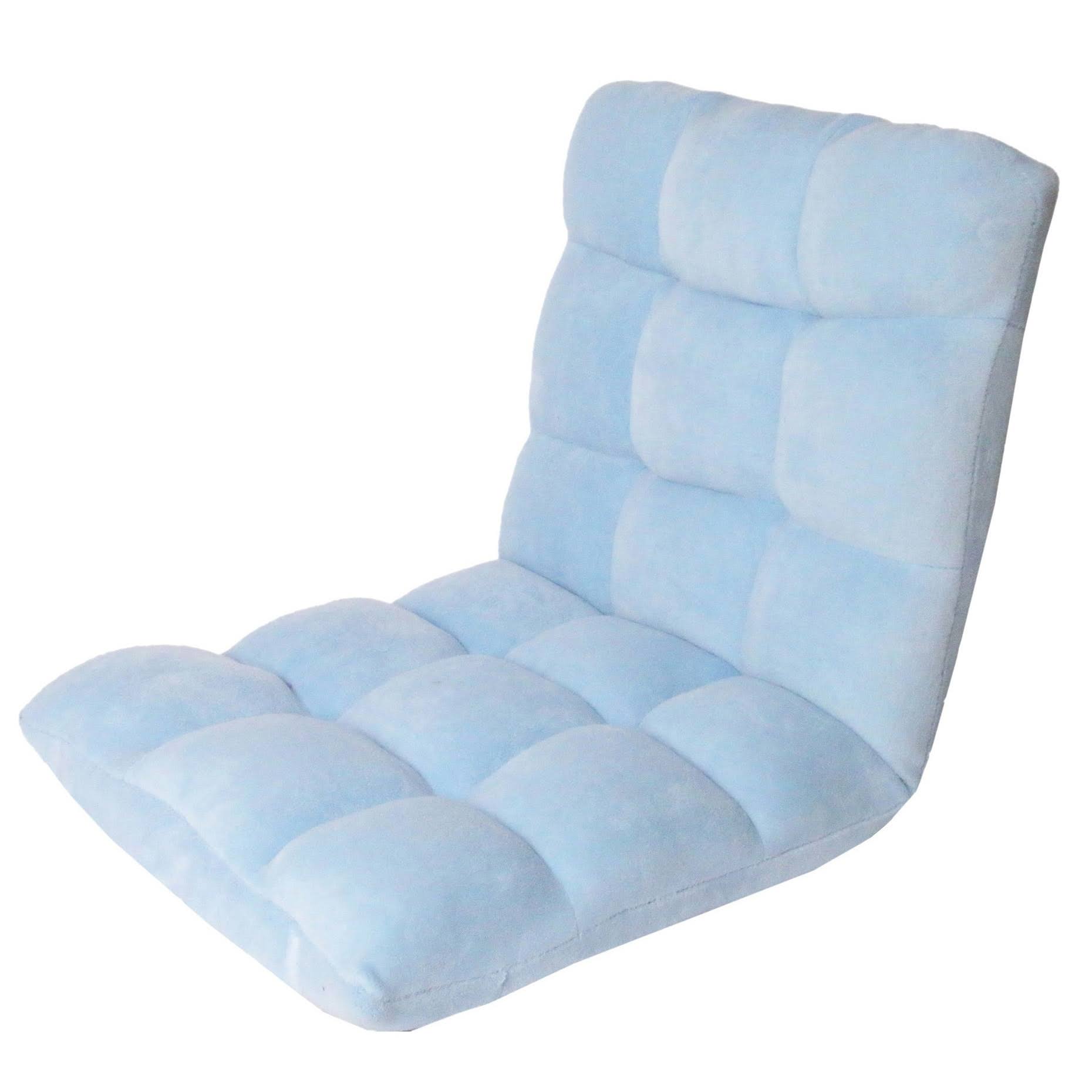 Chic Home Loungie Armless Quilted Recliner Chair, Light Blue