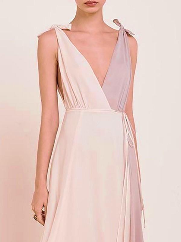 Women Sleeveless Paneled Casual Dress