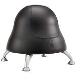Safco Products Runtz Ball Chair, Anti-Burst Exercise Ball- Black Vinyl
