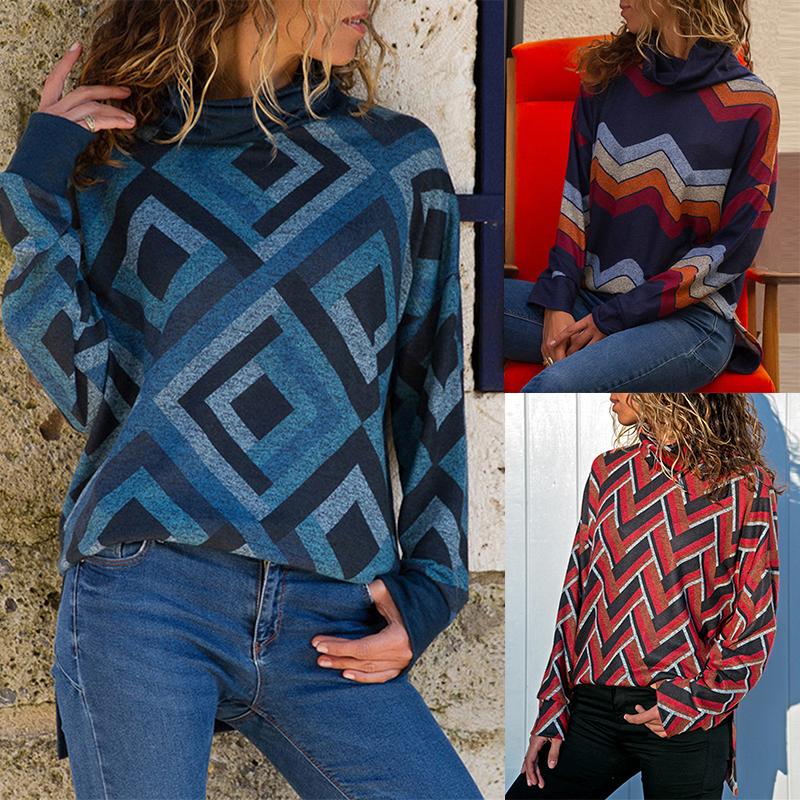 Geometric Printed Long Sleeve Shirt