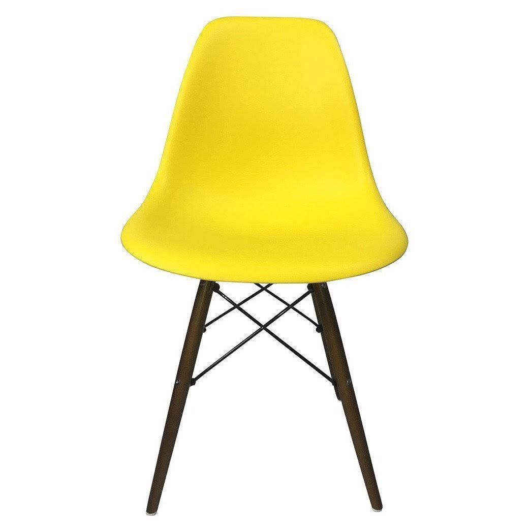 Eiffel Chair - Wooden Legs - light-green-pp, Dark Walnut