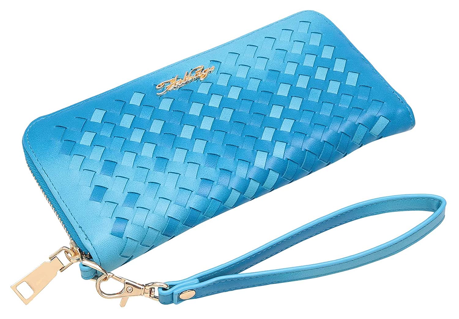 Aitbags Classic Soft Women Leather Wristlet Women's Wallet Zippered Around Purse