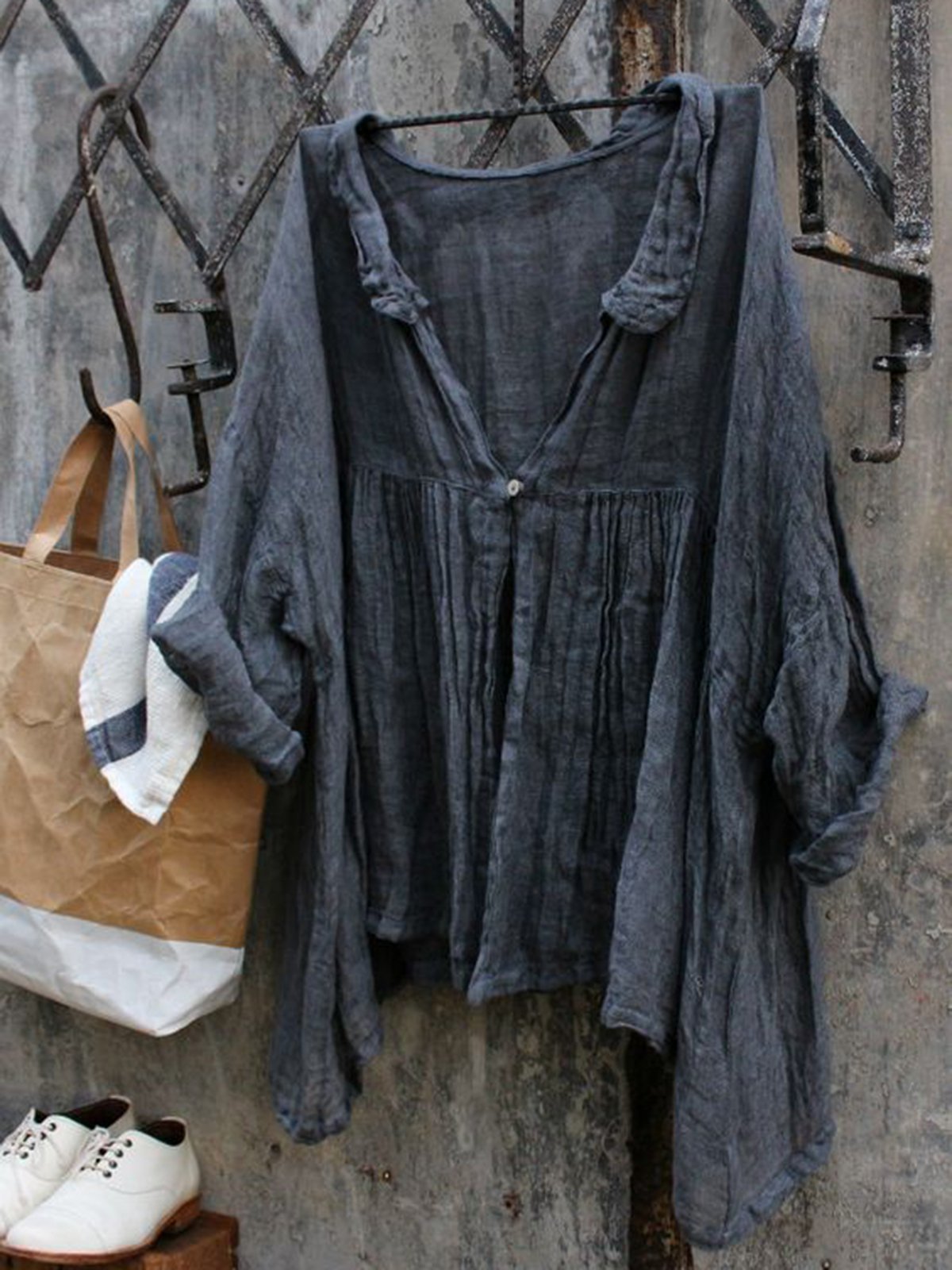 Casual V Neck Long Sleeve Casual Tops