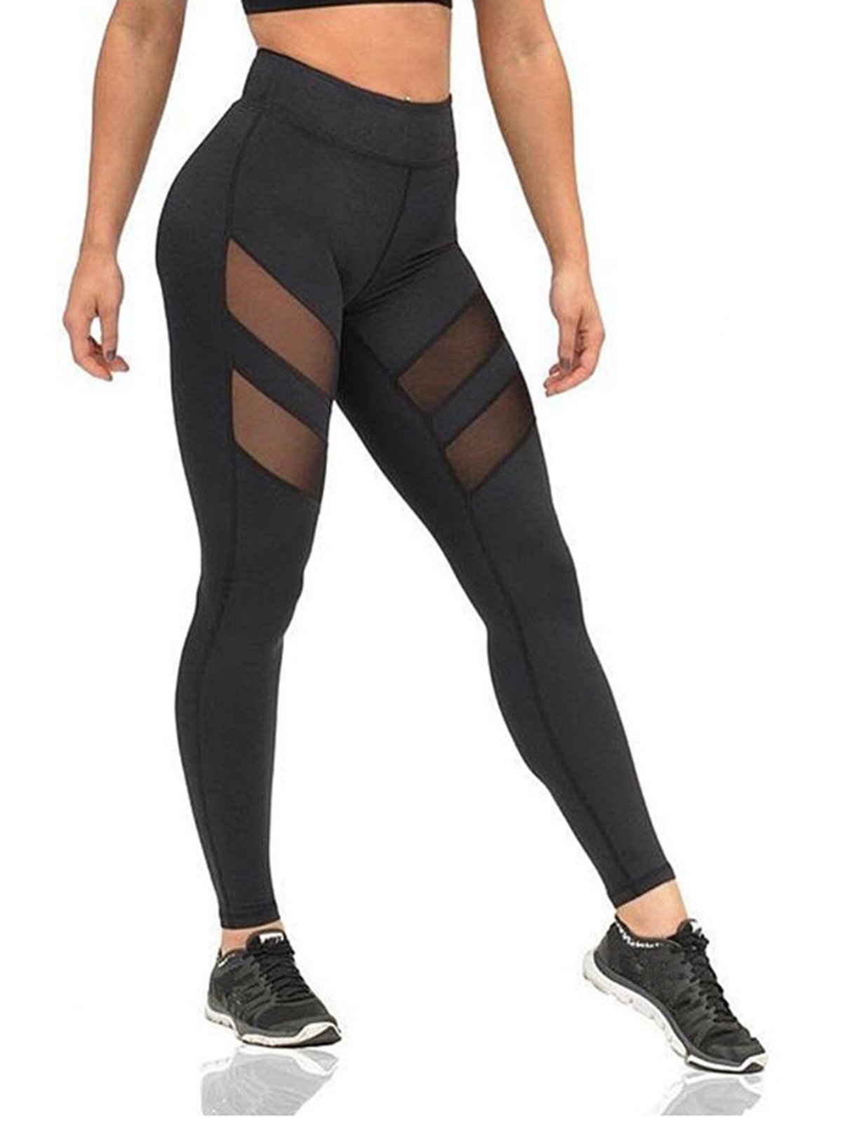 Women Mesh Paneled Sports Leggings
