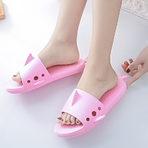Women's Shark Daily Plastic Flat Heel Slippers