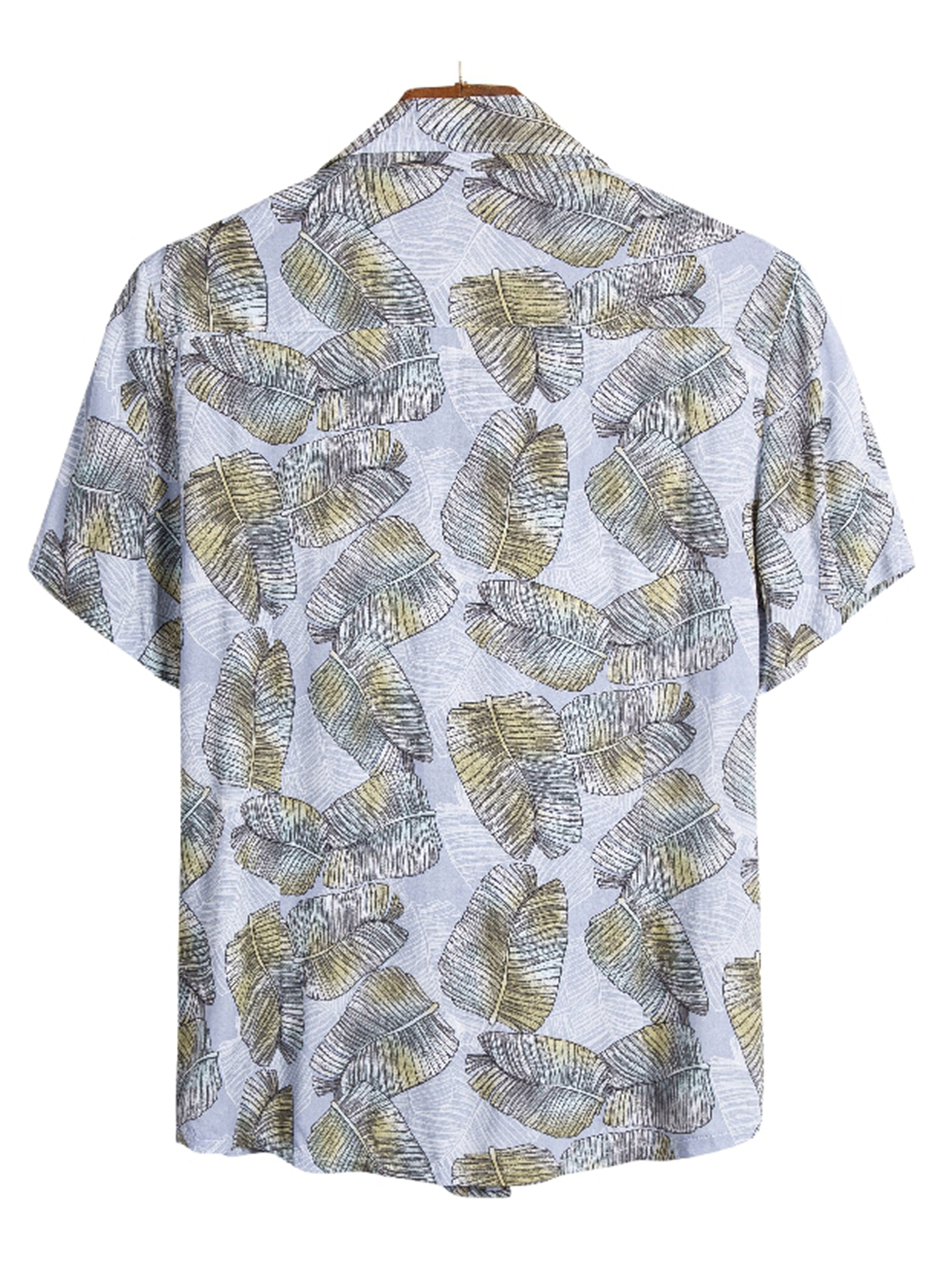 Men's Banana Leaf Graphic Button Up Shirt