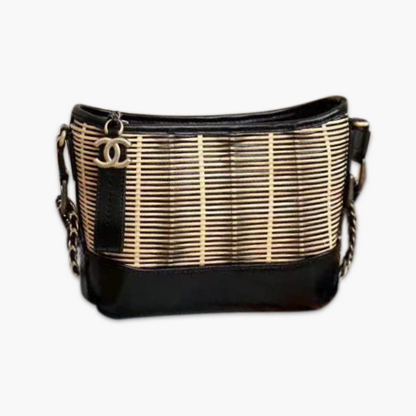 【原版皮】香奈儿/Chanel 藤条系列，采用牛皮搭配竹藤编织，竹藤竖固耐用的特性，被彻底激发，这是一个时代的作品，是时尚界都在追捧的收藏，款号：A91810