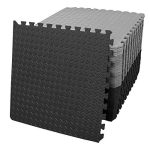 innhom Gym Flooring Gym Mats Exercise Mat for Floor Workout Mat Foam Floor Tiles- Black & Grey