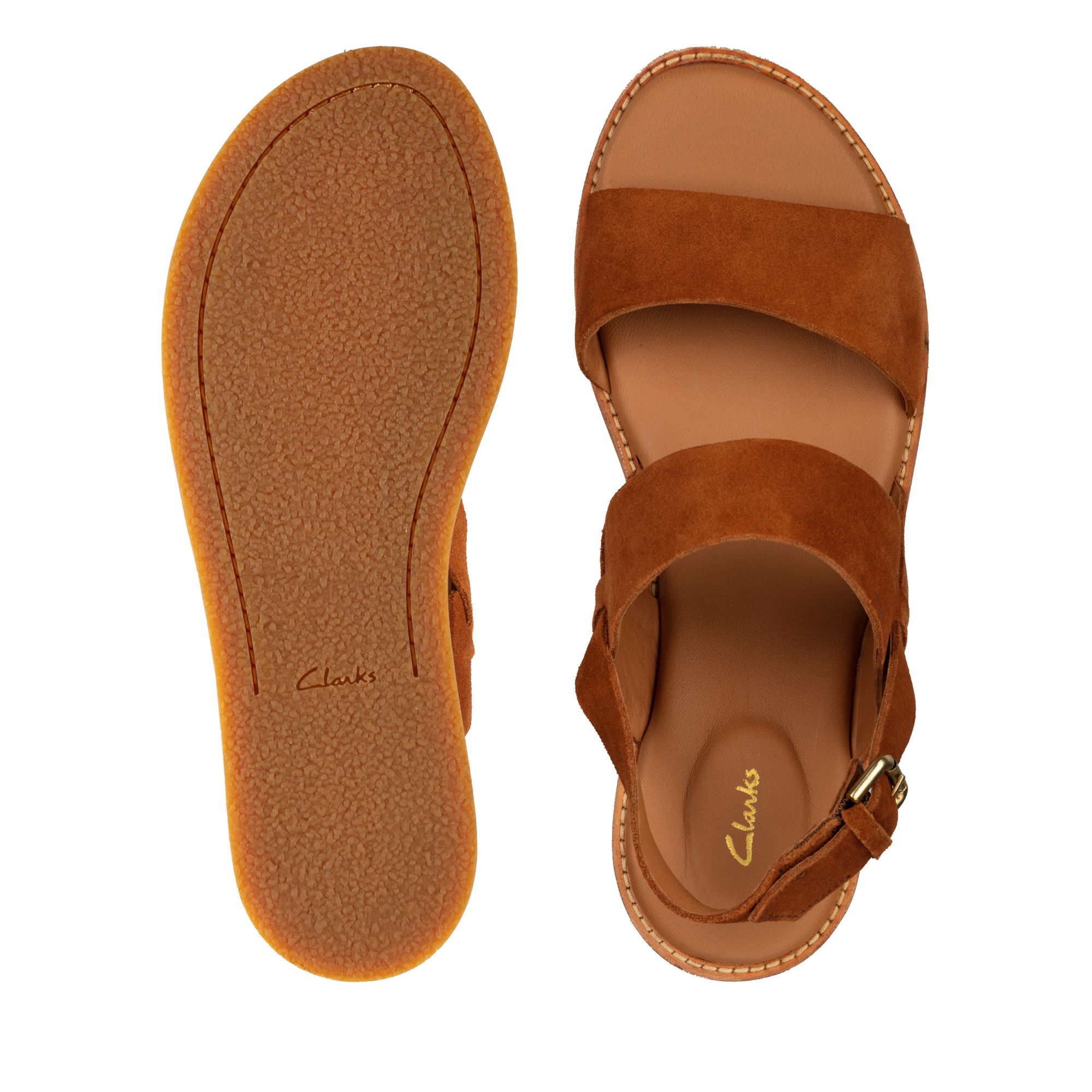 Women Sandals Karsea Strap Tan Suede