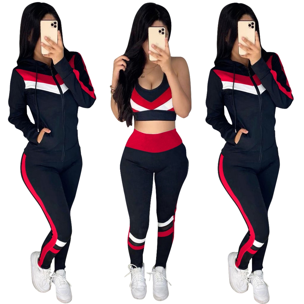 3PC Contrast Autumn Tracksuit