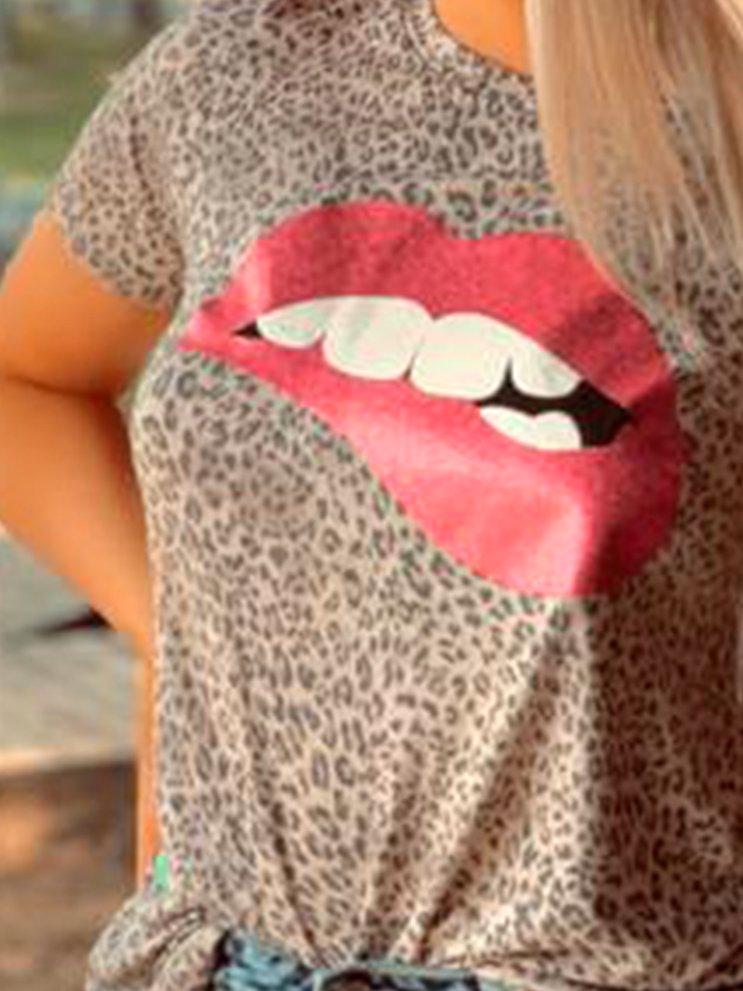 Casual Leopard Shirts & Tops