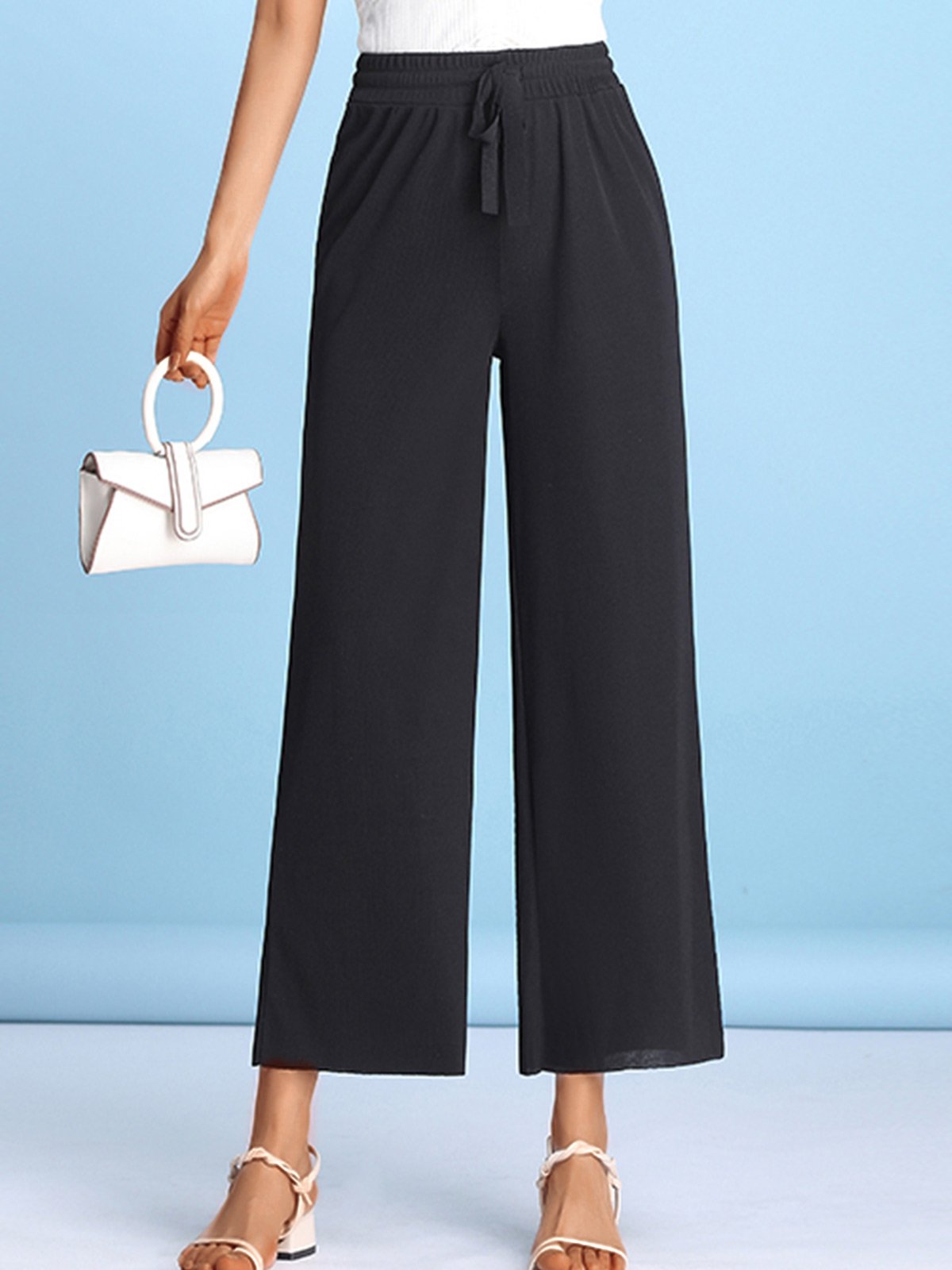 Plus Size Women Plain Casual Pants