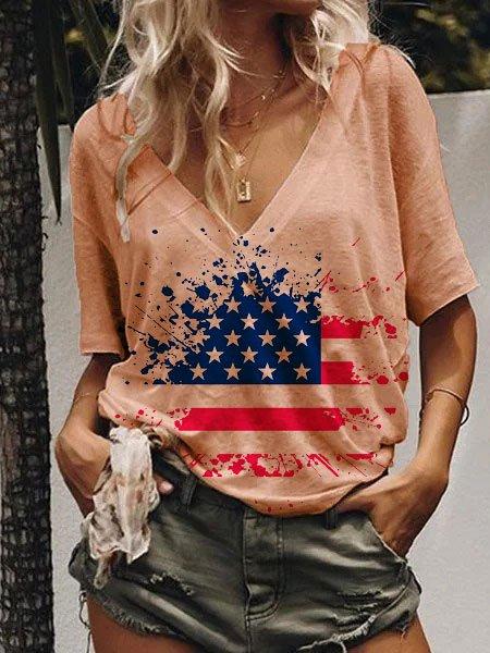 Cotton V Neck Casual Shirts & Tops