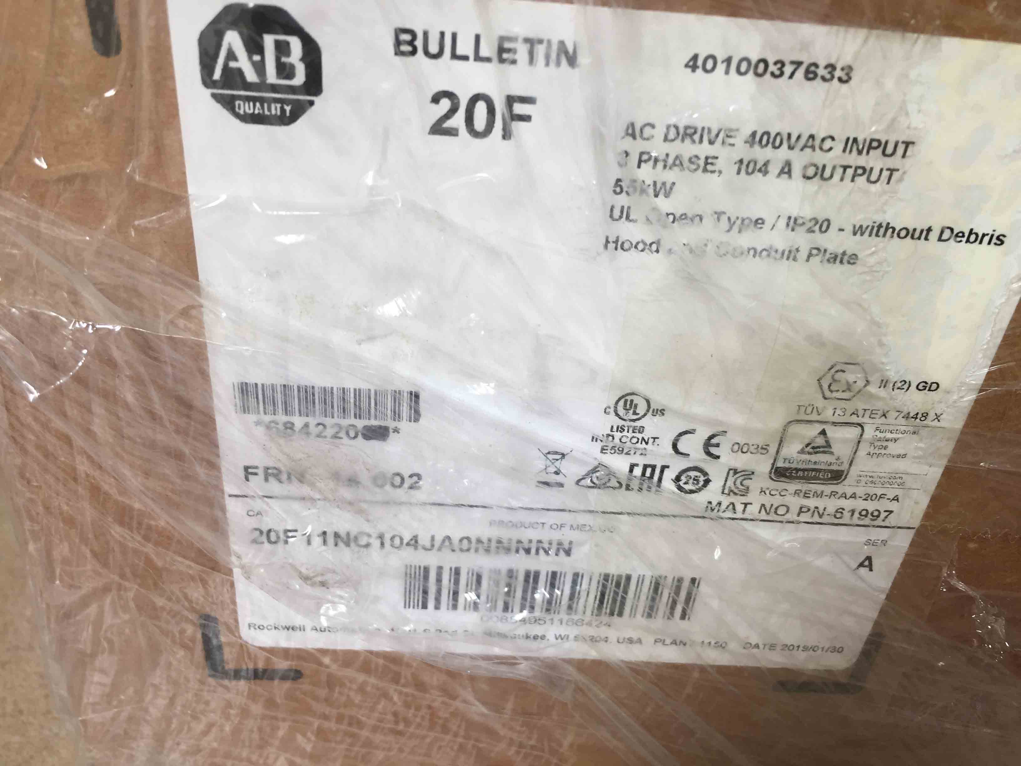 20F11NC104JA0NNNNN Allen Bradley original New Factory Sealed