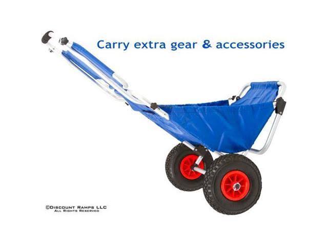 Blue Folding Beach Fishing Chair Cart