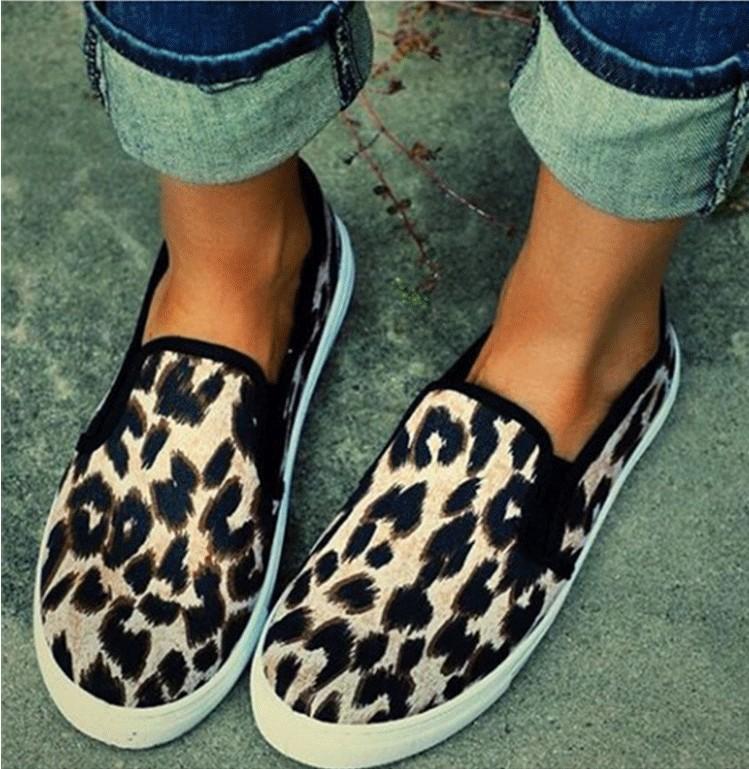 Leopard Flat Heel Spring/fall Date Flats