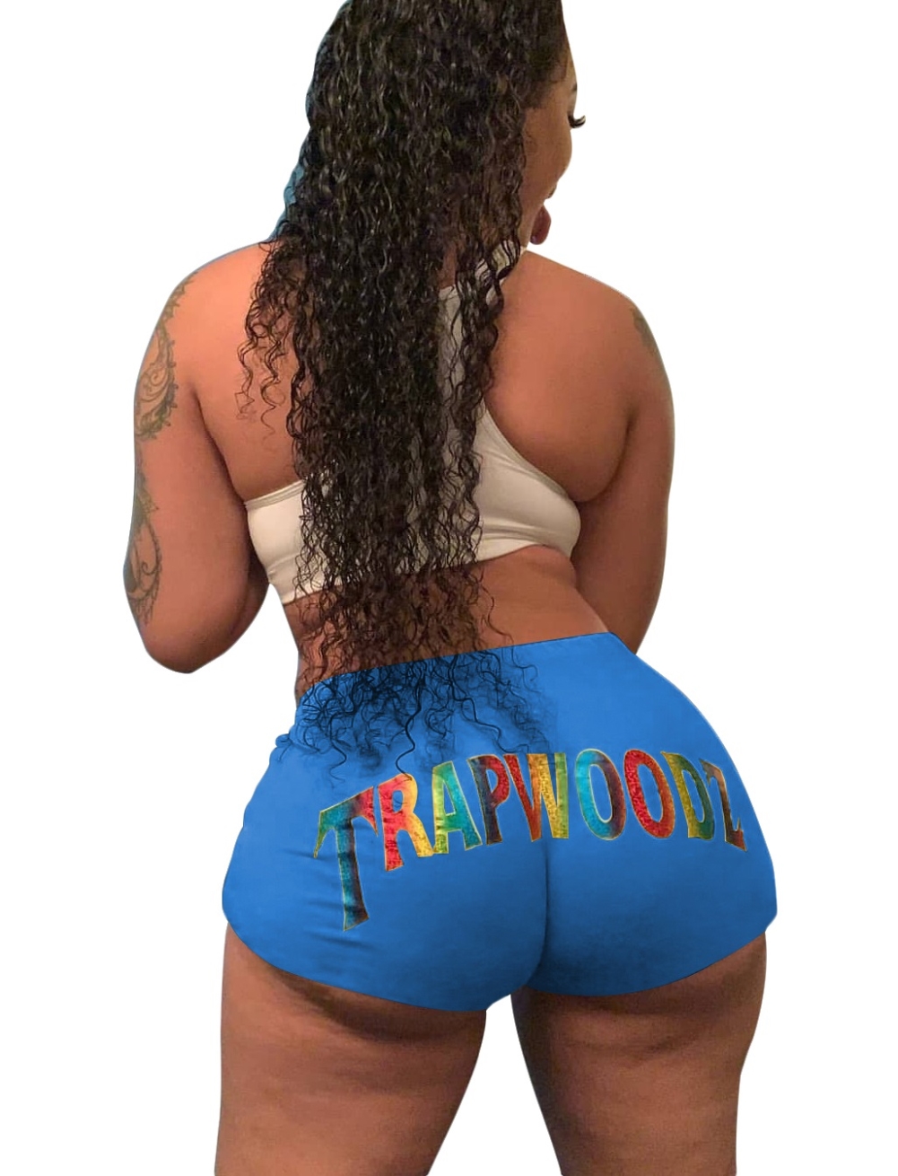 Sexy Fitness Print Jogger Shorts