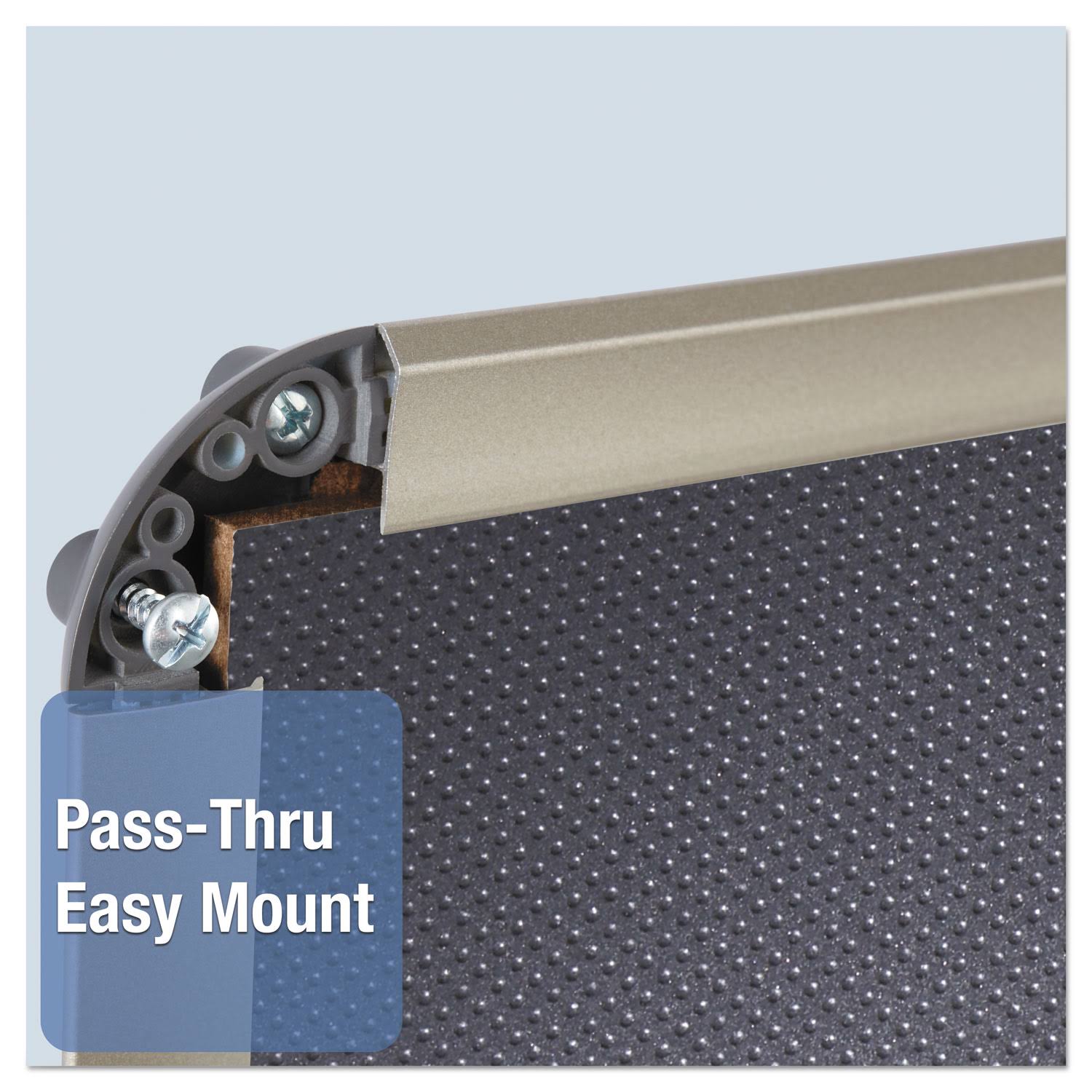 Quartet Prestige - Bulletin board - wall mountable - 35.98 in x 24.02 in - embossed foam - black