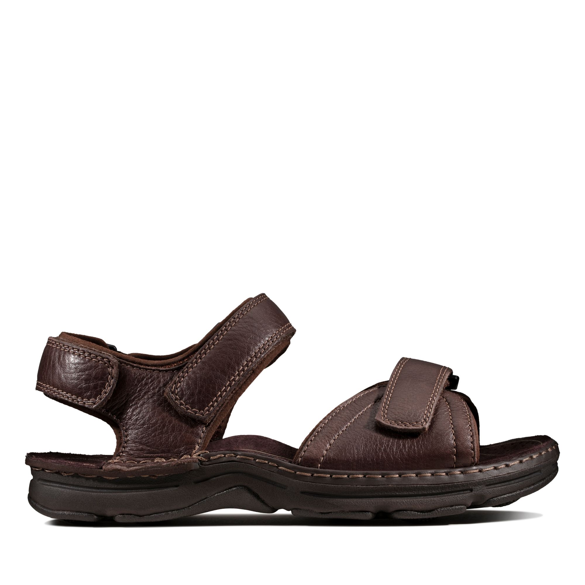 Men Sandals ATL Part Dark Brown Lea