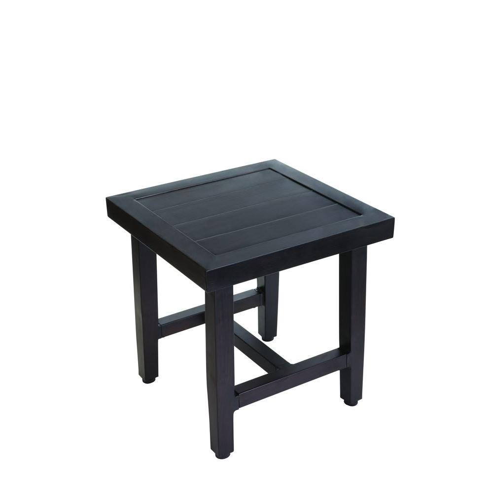 Hampton Bay D9127-TS Woodbury Wood Outdoor Patio Accent Table