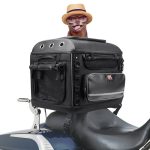 Motorcycle Dog/Cat Carrier Bag with Passenger Seat Sissy Bar