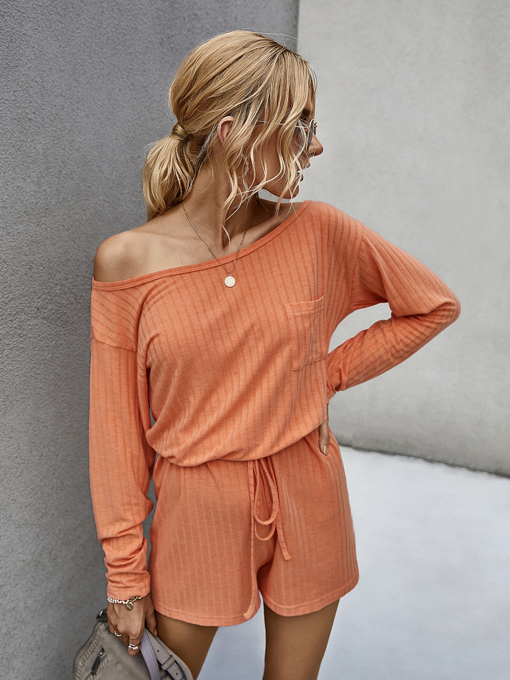 Plain Knit Two Piece Lounge Wear