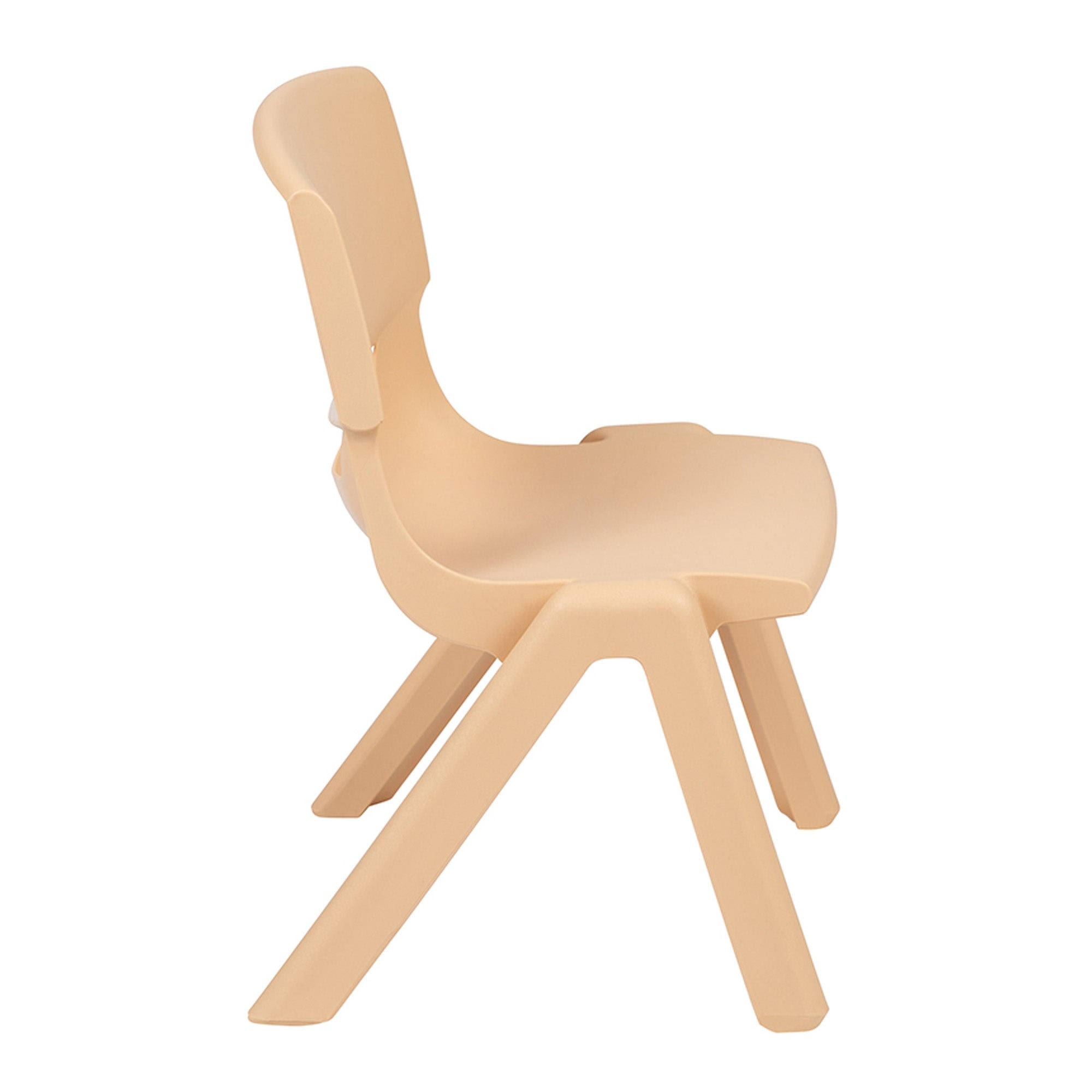 Offex 10.5x22H Natural Plastic Stackable School Chair - 2 Pack - 10.5x22