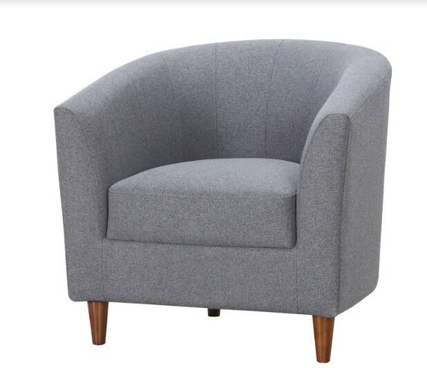 30x22 x 29x22 x 30x22 Gray Polyester Club Chair