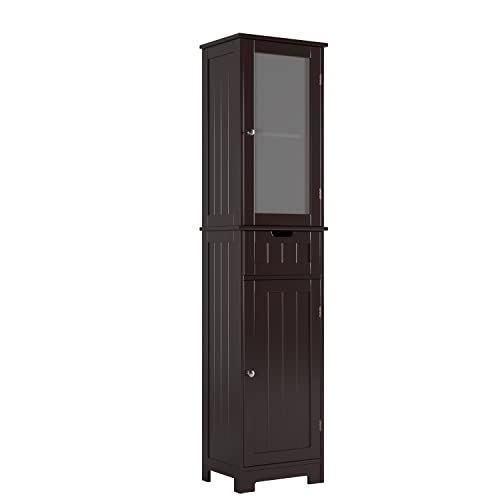 Storage Cabinet w/ 2 Door & 1 Drawer for Bathroom, Living Room, Bedroom