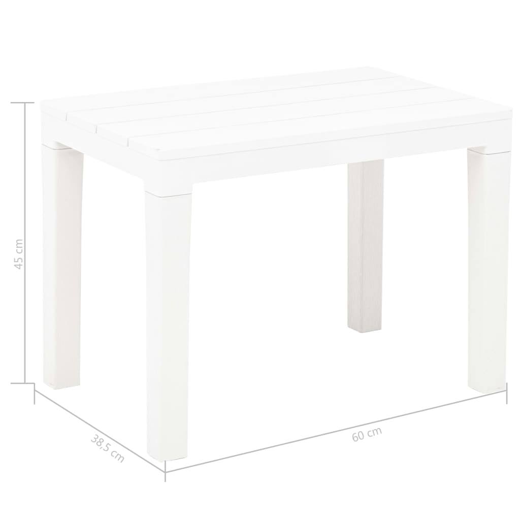 vidaXL Garden Benches 2 Pcs White Plastic