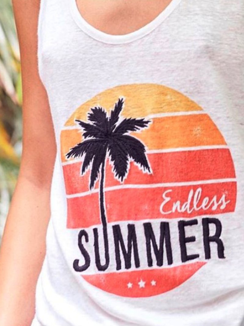 Crew Neck Casual Floral-Print Shirts & Tops