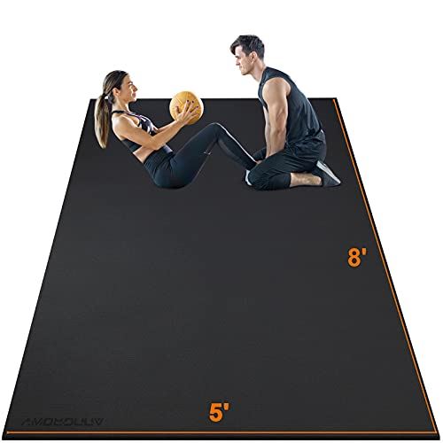 Large Exercise Mat 8��x5��x7mm Workout Mat for Home Gym Mats Exercise Gym Flooring