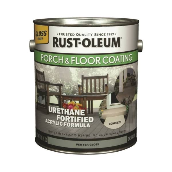 Rust-Oleum Porch Floor Finish, 1-Gallon, Gloss Pewter 244849