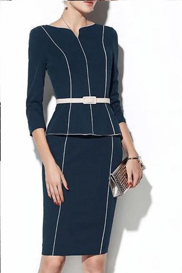 Sweet Heart  Plain Bodycon Dress