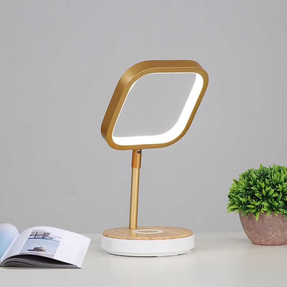 Wireless Charging Bedside Lamp Smart Touch Sensor Bedroom Living Room Reading Lamp