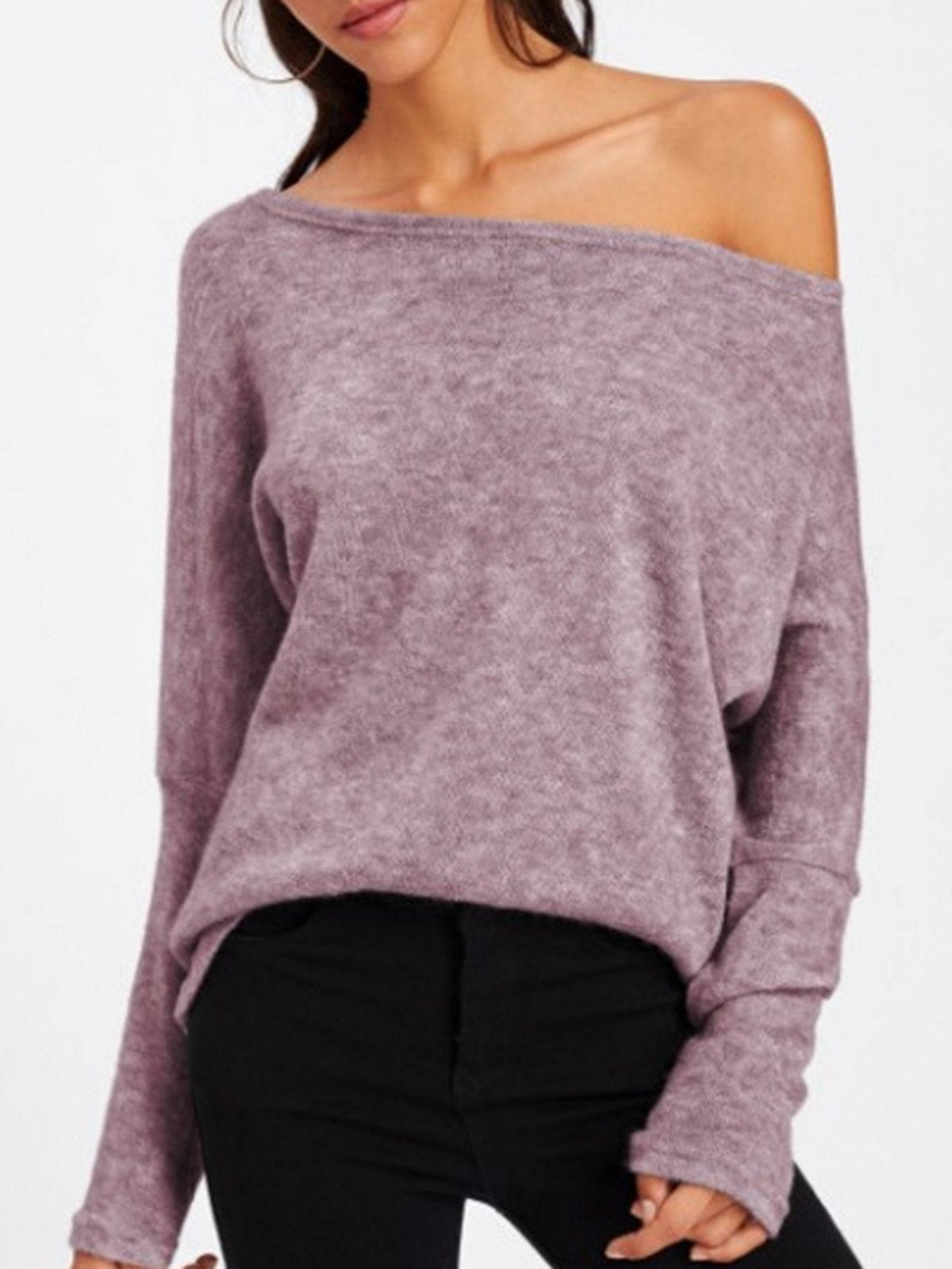 Solid Sexy Polyester Paneled Blouse