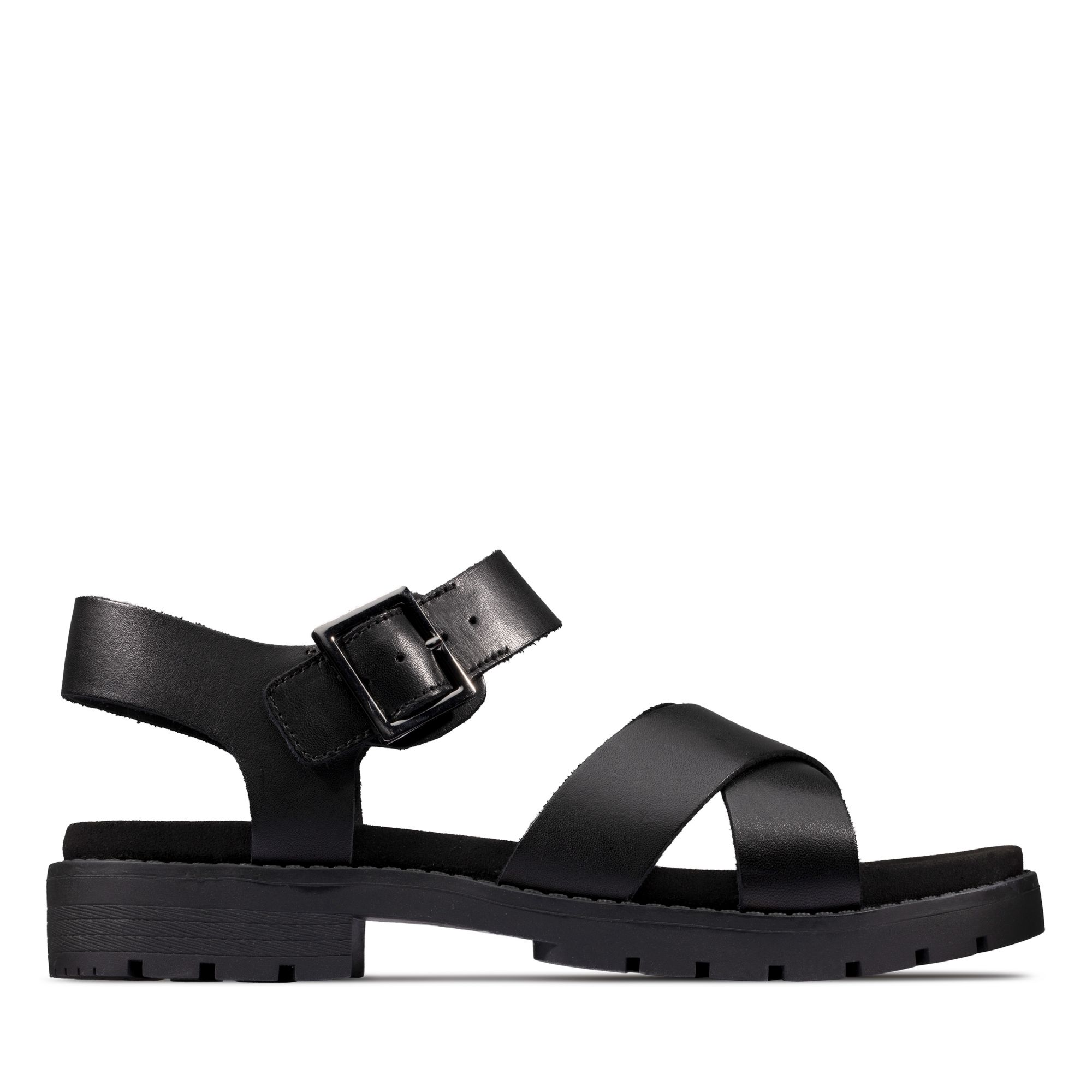 Women Sandals Orinoco Strap Black Leather