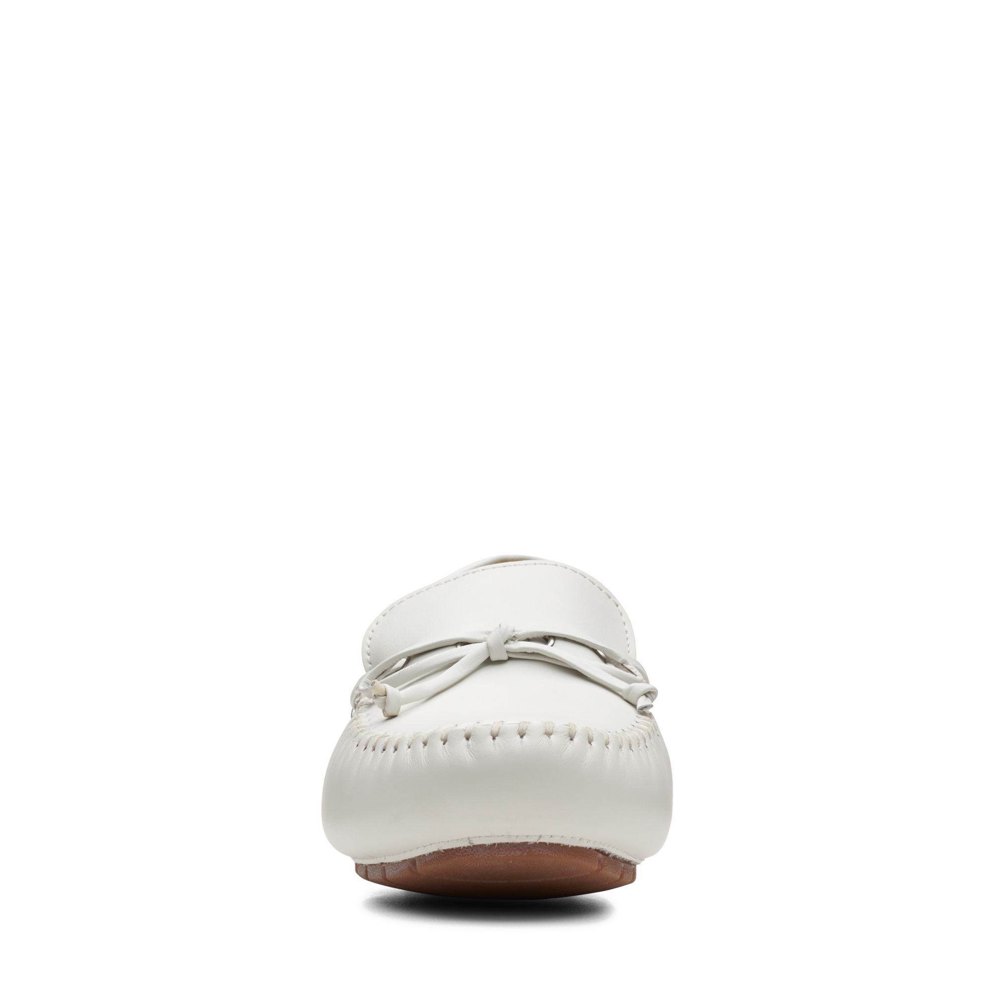 Women  C Mocc Tie White Leather