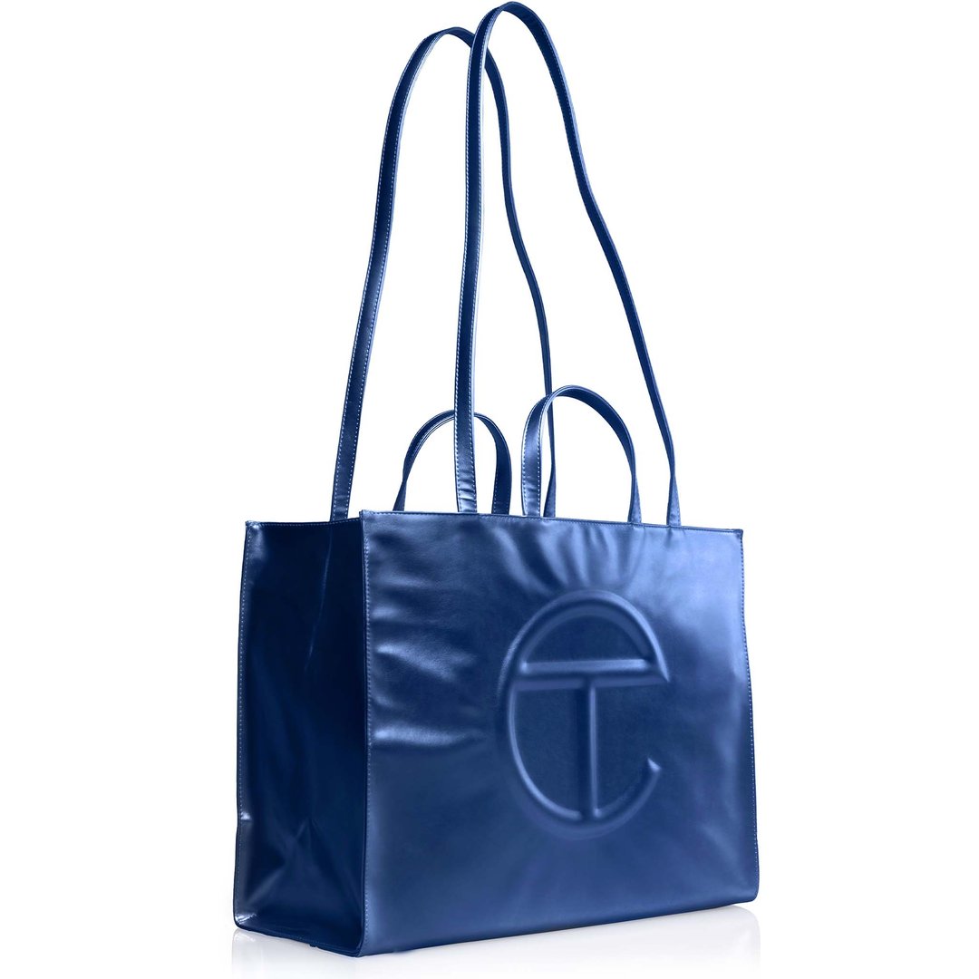 Large Cobalt Shopping Bag