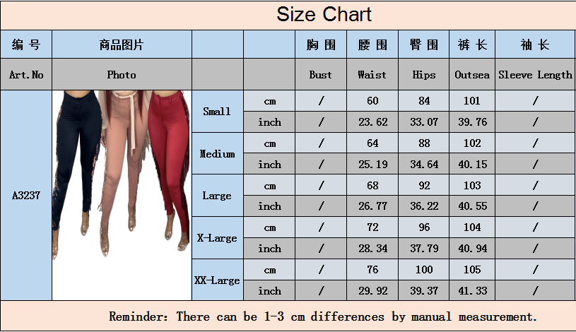 Autumn Party Fit Tassels High Waist Trousers