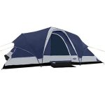 8 Person Family Dome Tent with Dividers Awning & Removable Rain Fly, Easy Set Up for Camp