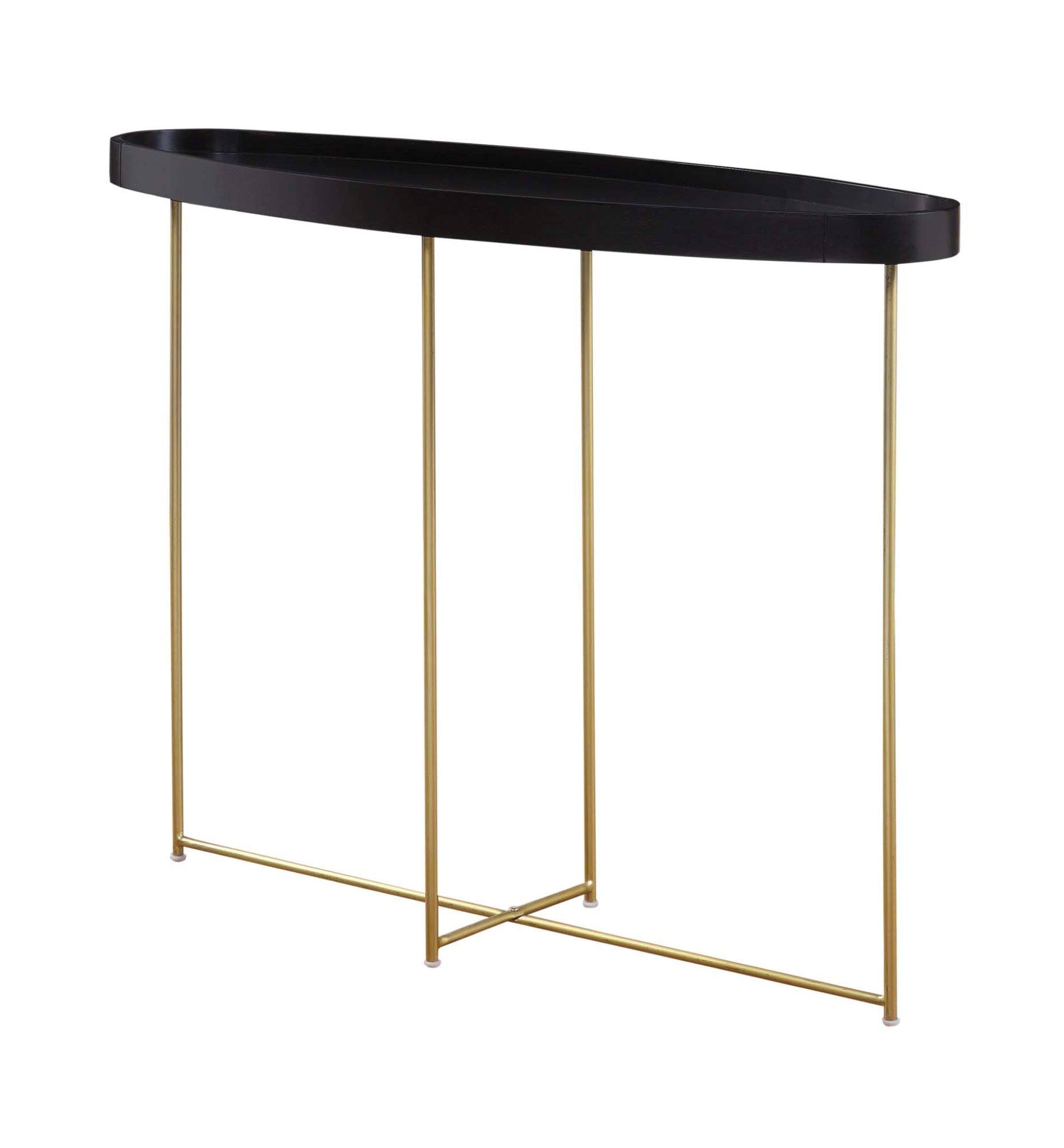 Convenience Concepts Lunar Console Table Black / Gold