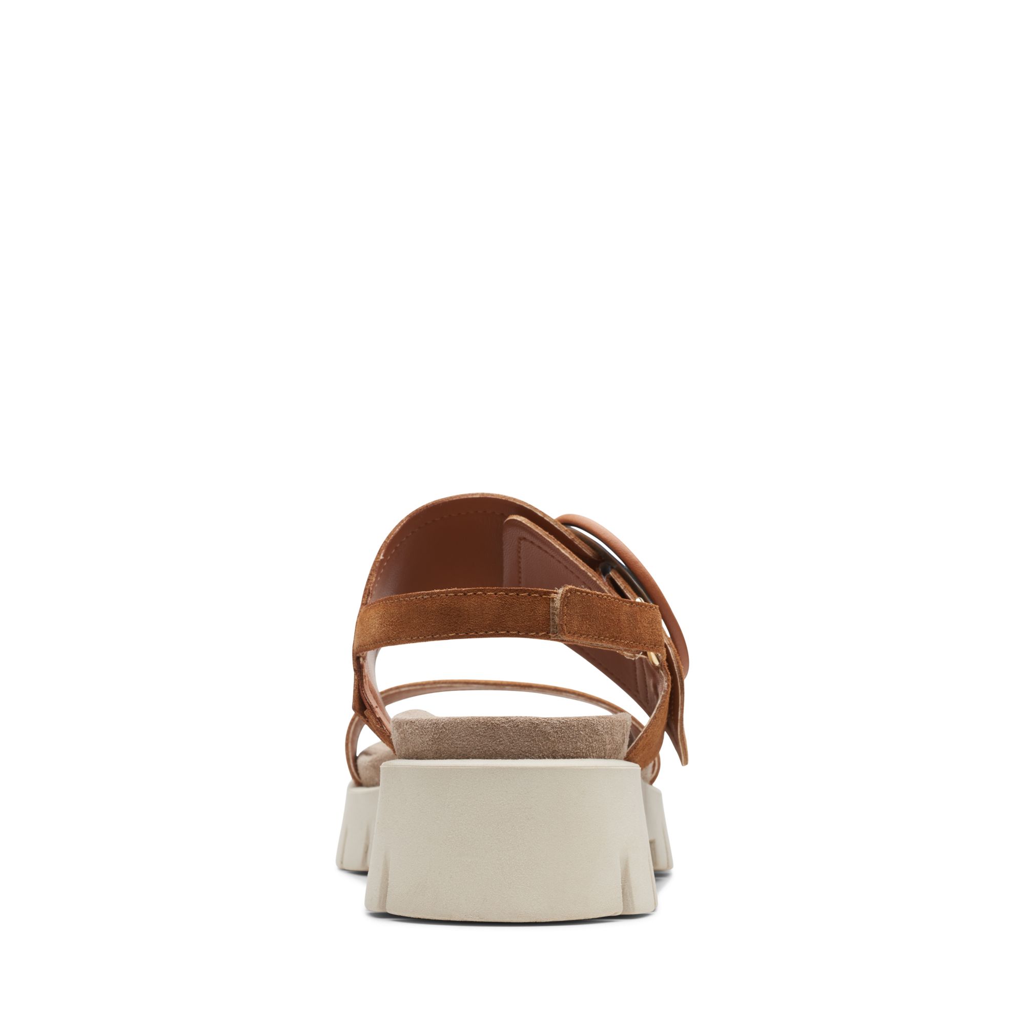 Women Sandals Motive Strap Tan Suede