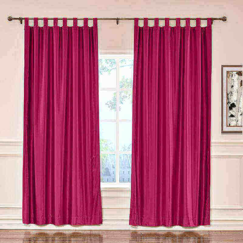 CUSTOM Lao Hang Zhou Burgundy Polyester Cotton Thermal Insulated Curtain