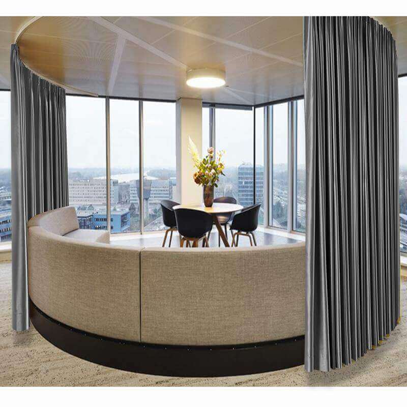 【Custom】Lao Hang Zhou Heavyweight Polyester Cotton Silk Blend Solid Curtain Drape Panel with White Blackout Lined