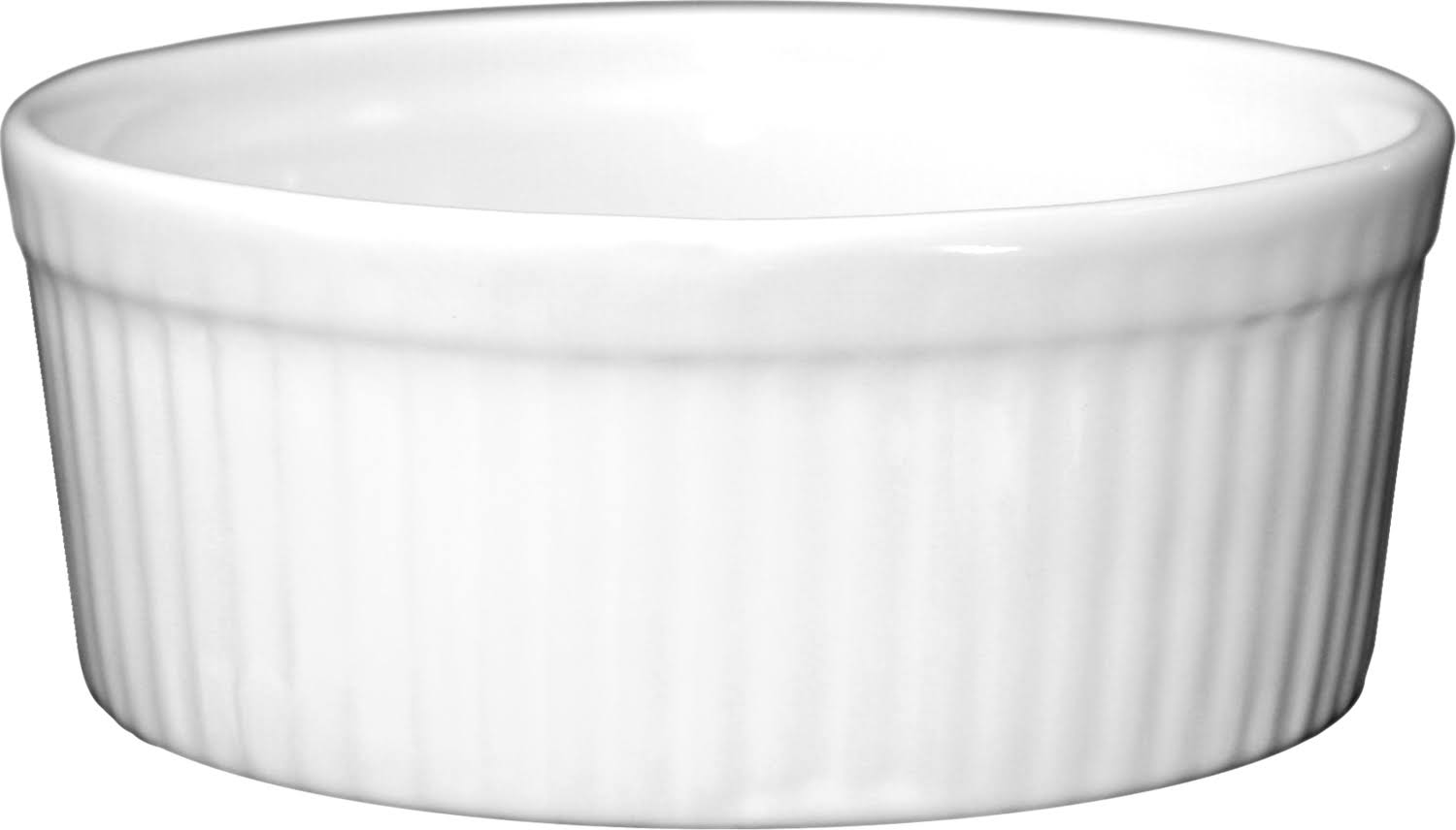 International Tableware - ITN-RAMF-8-EW - 6 oz European White Fluted Ramekin