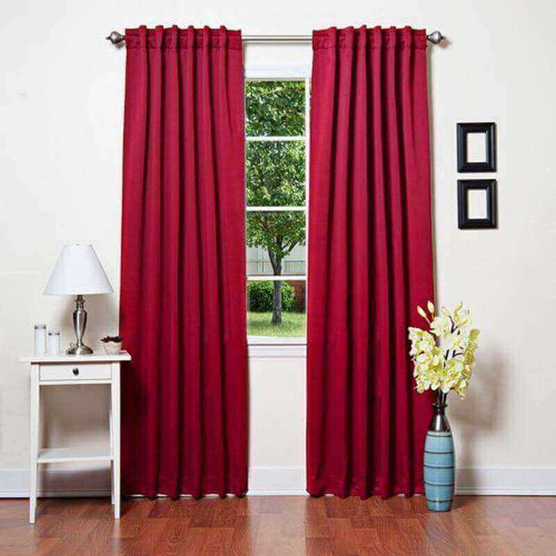 CUSTOM EDOARDO Red Indoor Blackout Curtain