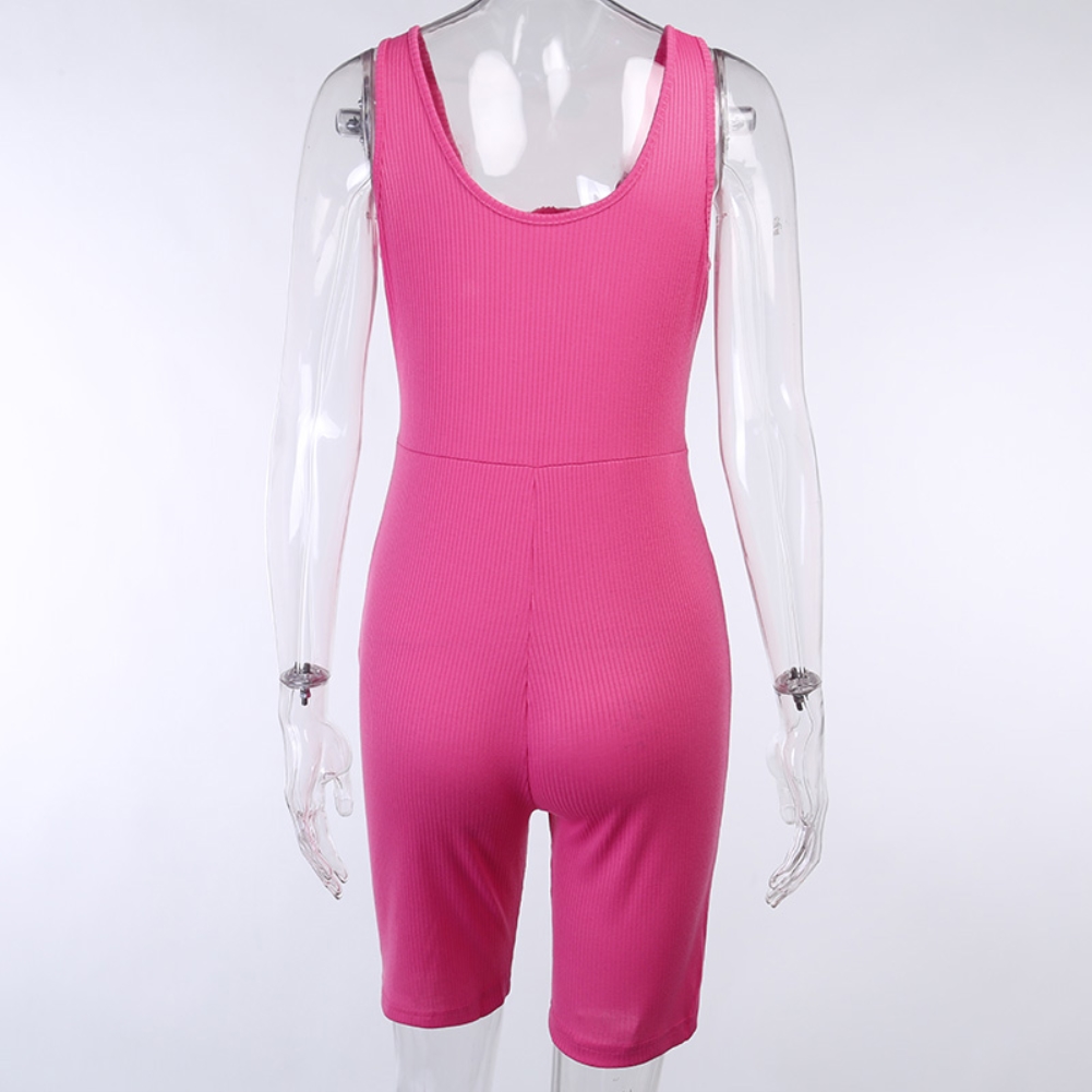 Sports Sleeveless Fitness Zipper Rompers
