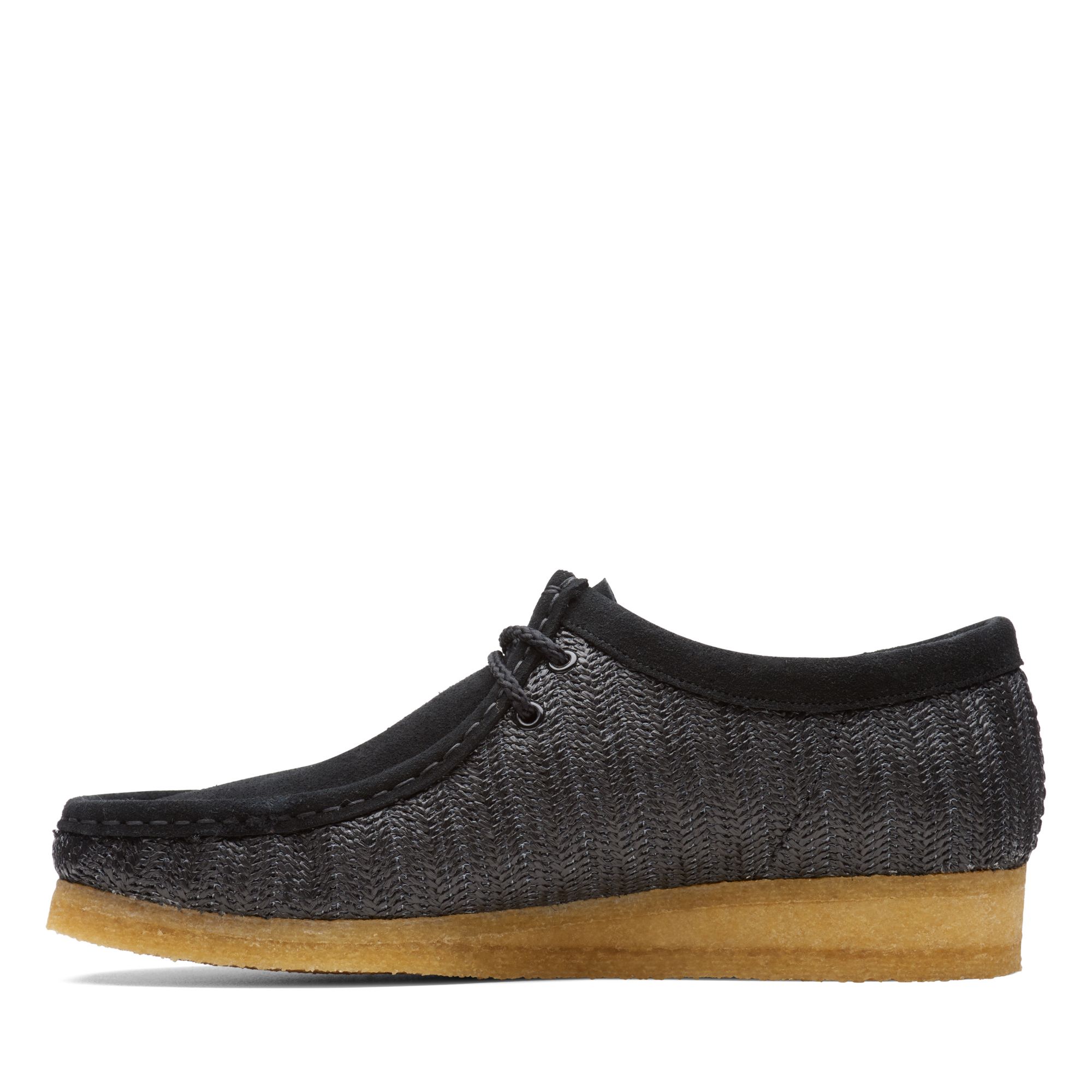 Men  Wallabee BLK Raffia Txt