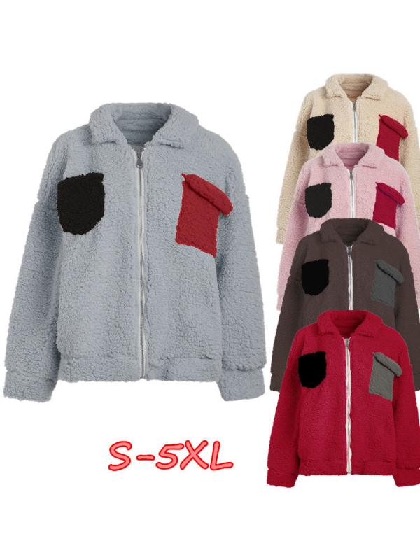Paneled Special  Pockets Long Sleeve Casual Coat